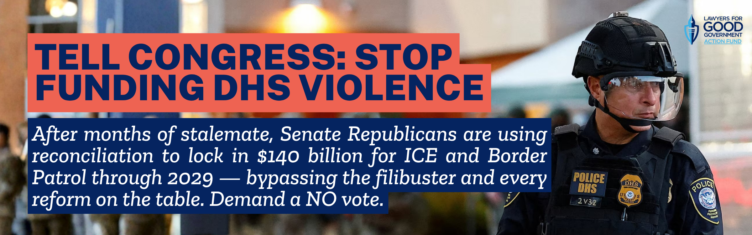 Thank You - Stop Funding DHS Violence — L4GG Action Fund