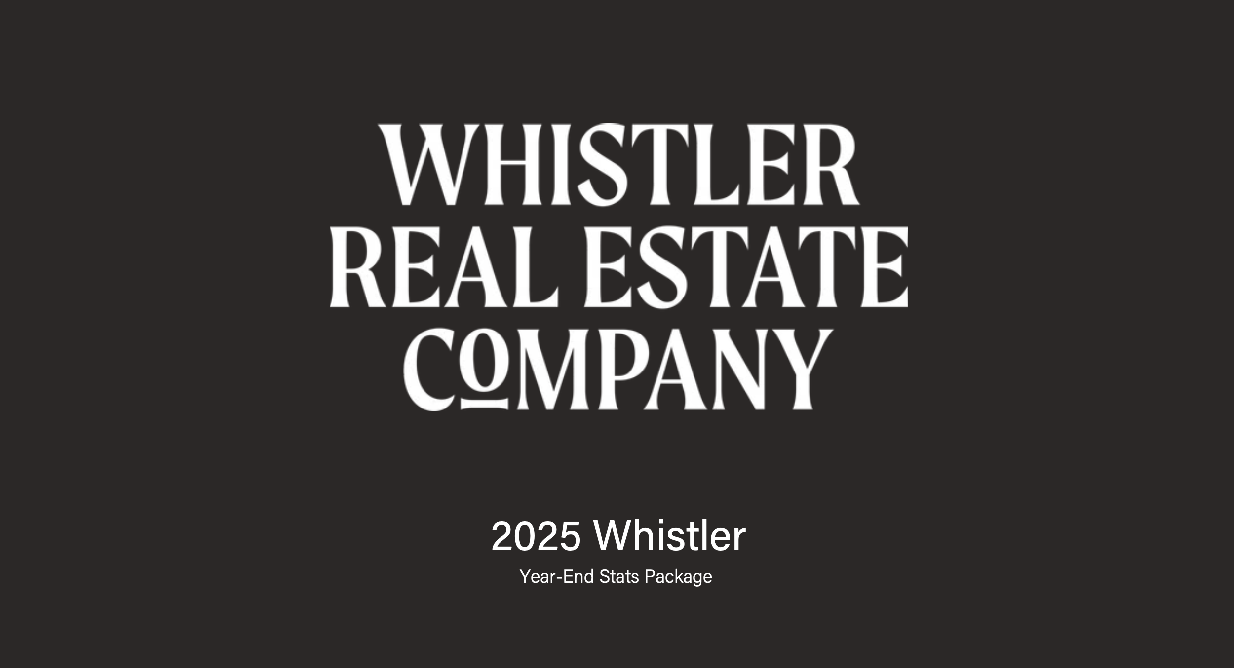 Whistler Real Estate Market Stats