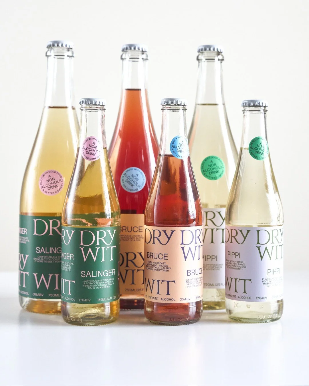 Introducing small formats from DRY WIT - SHOP LOCAL + MN MADE!
All 750 milliliter expressions are now also available in 12 ounce, twist-off, crown capped glass bottles. Non-alcoholic blends of botanicals &amp; juice for the wine occasion. 

Salinger
