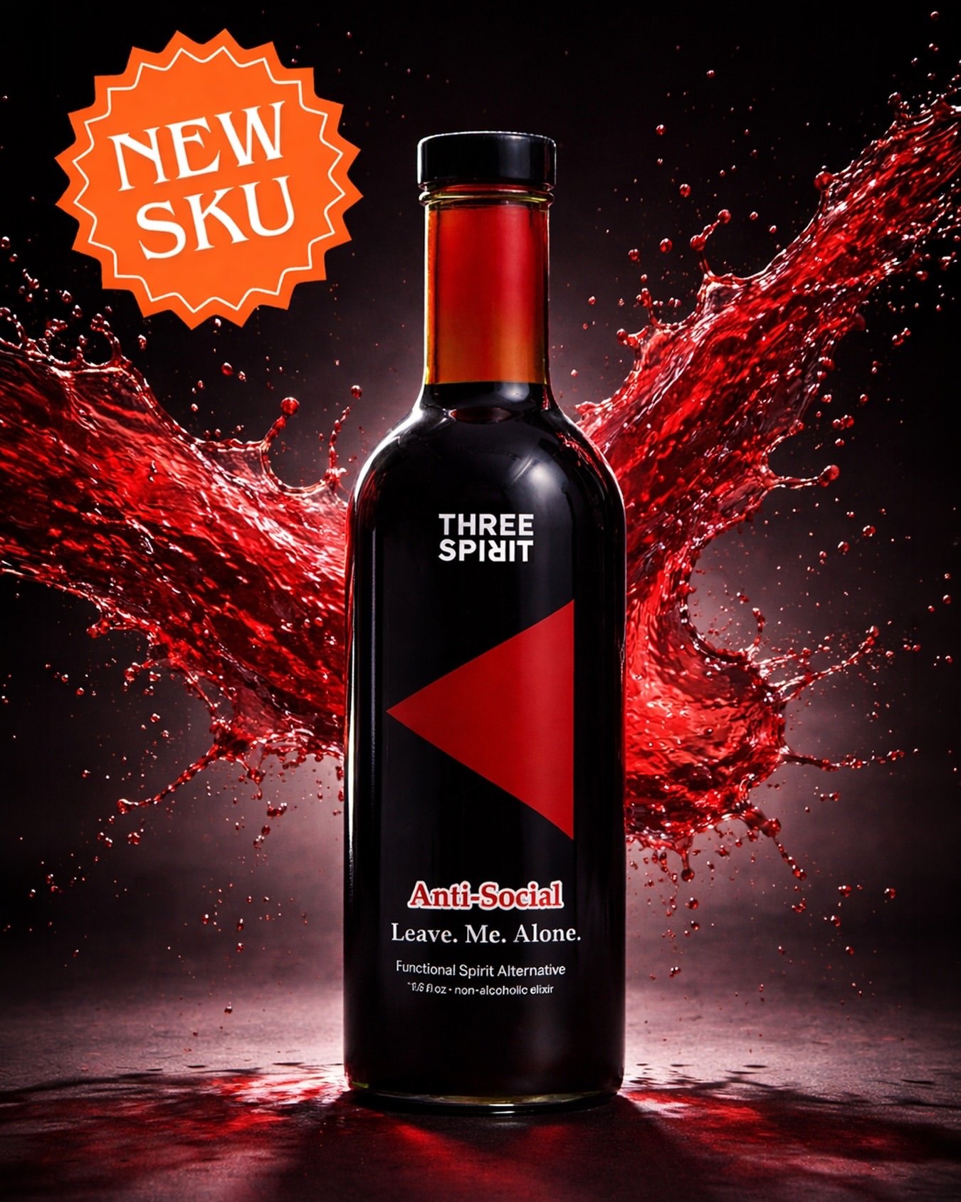 New SKU from the adaptogenic geniuses @threespiritdrinks 

We are BEYOND excited to announce our new SKU: Anti-Social 🙅&zwj;♀️

Made with adaptogens like eye of newt and wool of bat, literally no one is going to want to drink this with you 🤗

This 