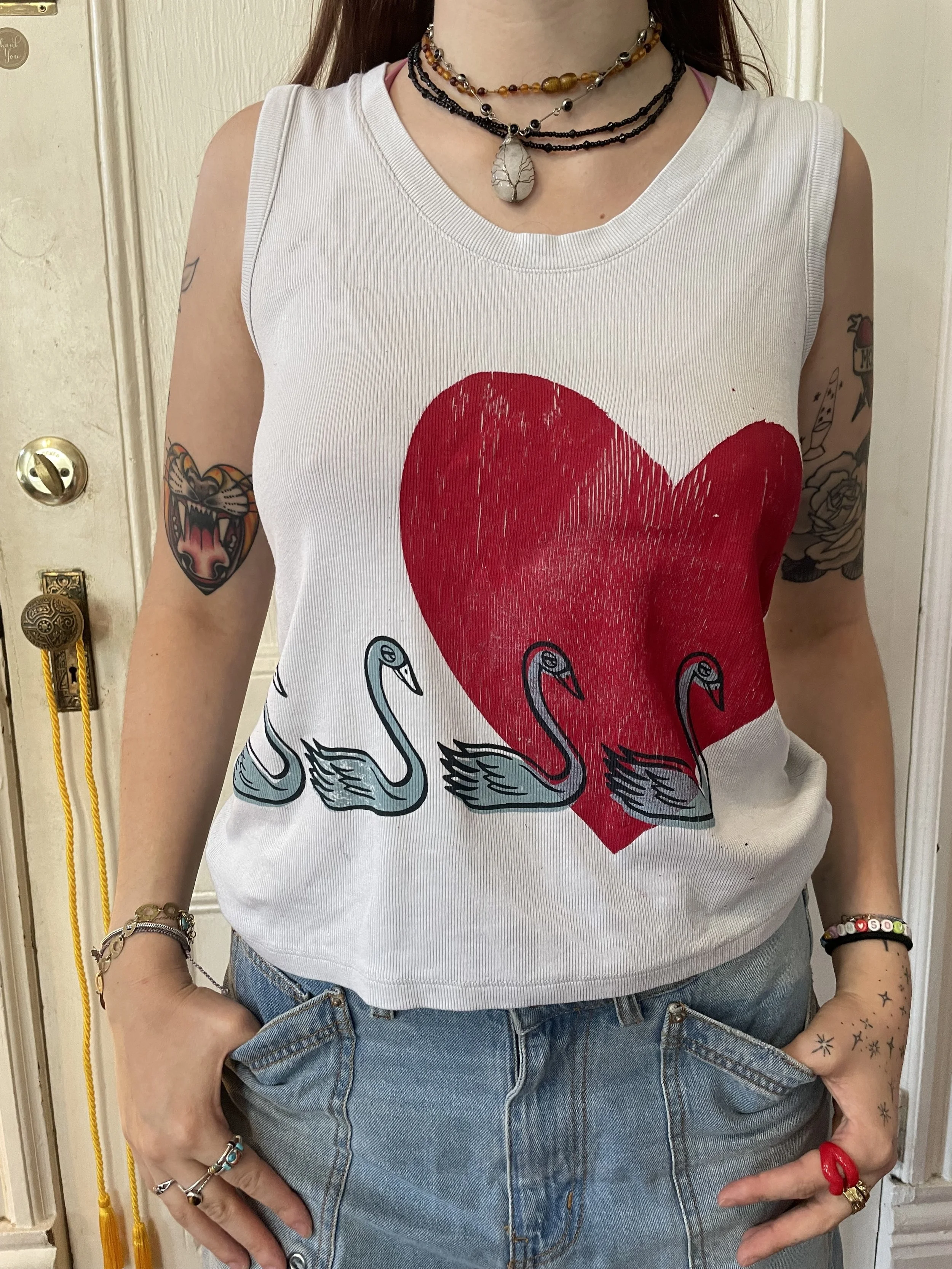 Screen printed tank top