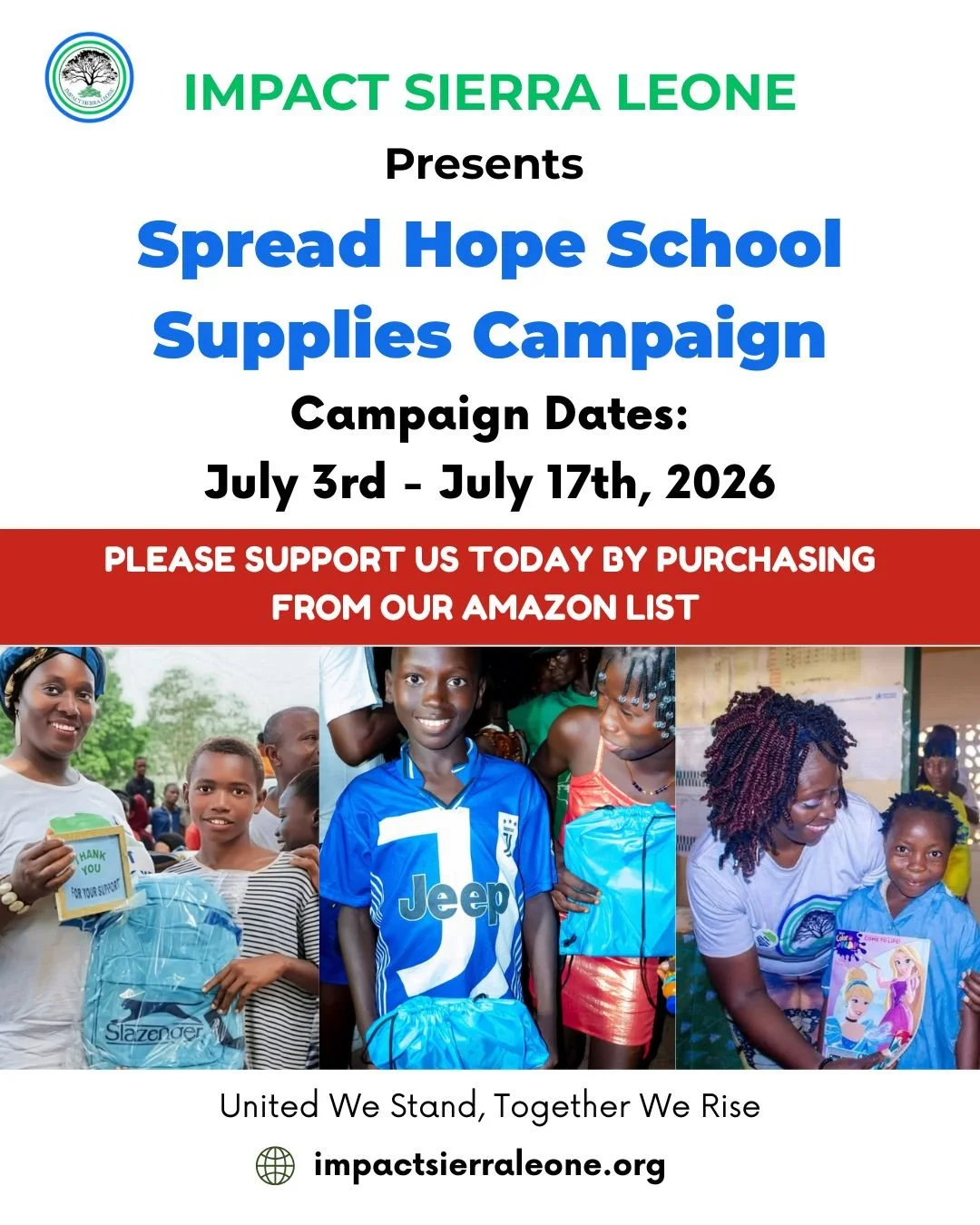 Spread Hope Campaign 2026: School Supply Donation Drive Is Here! 📚🎒🎆