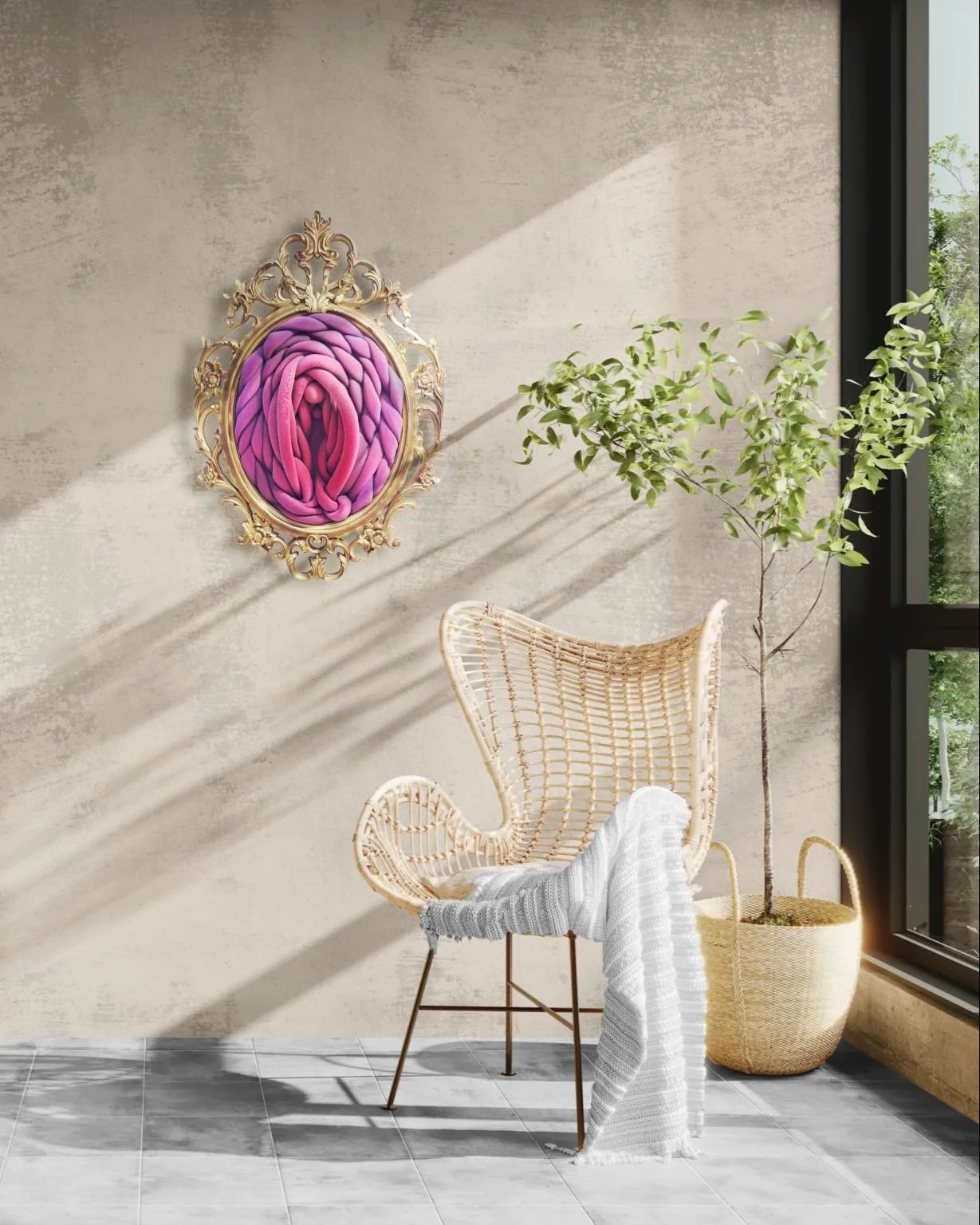 Bright living room with wicker furniture.jpeg