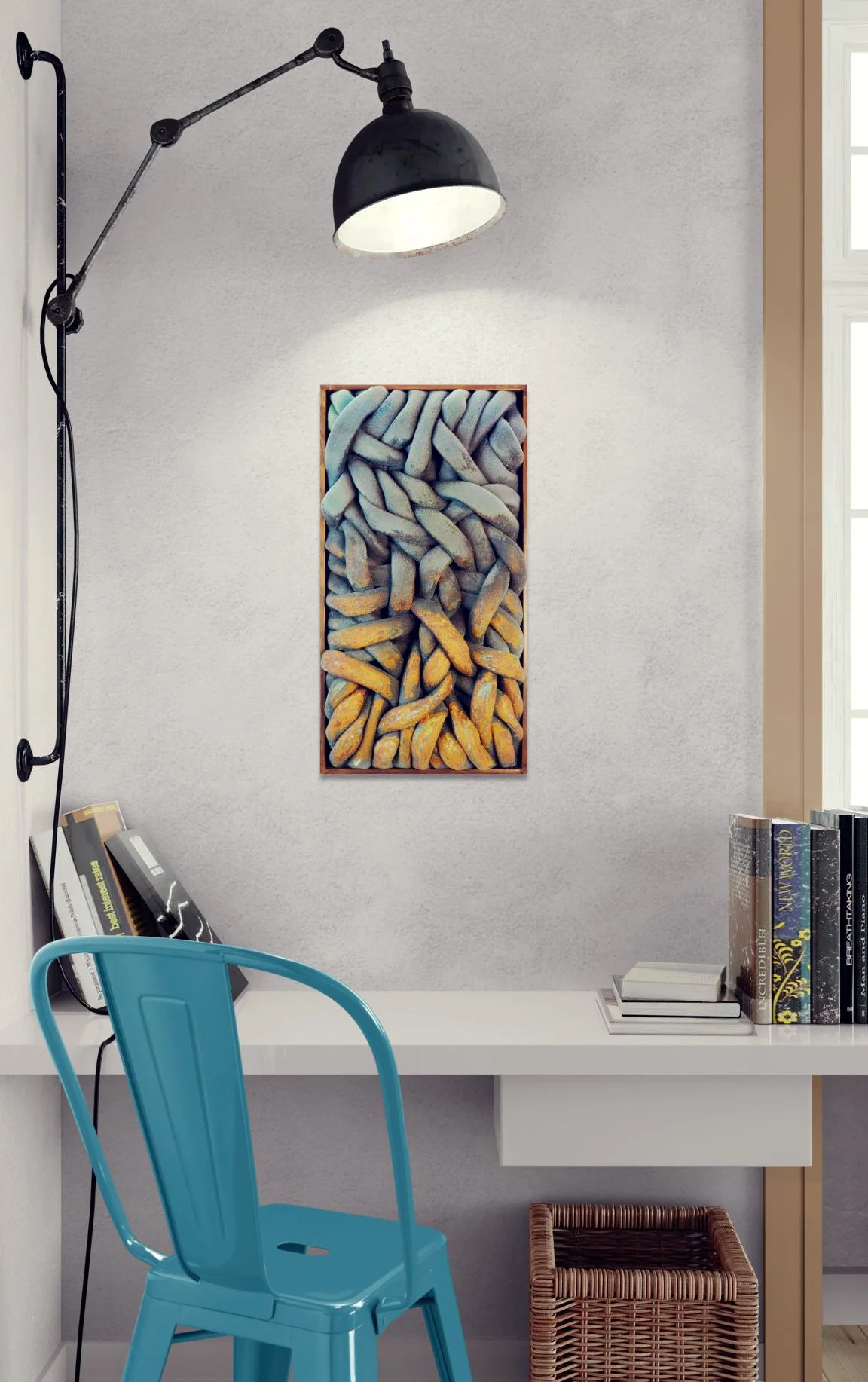 Study desk with a metal chair.jpeg