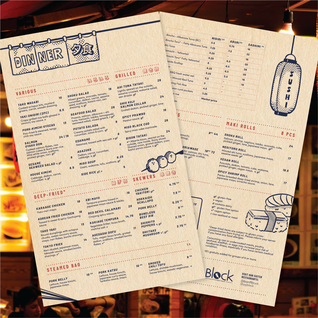 SHOKU MENU