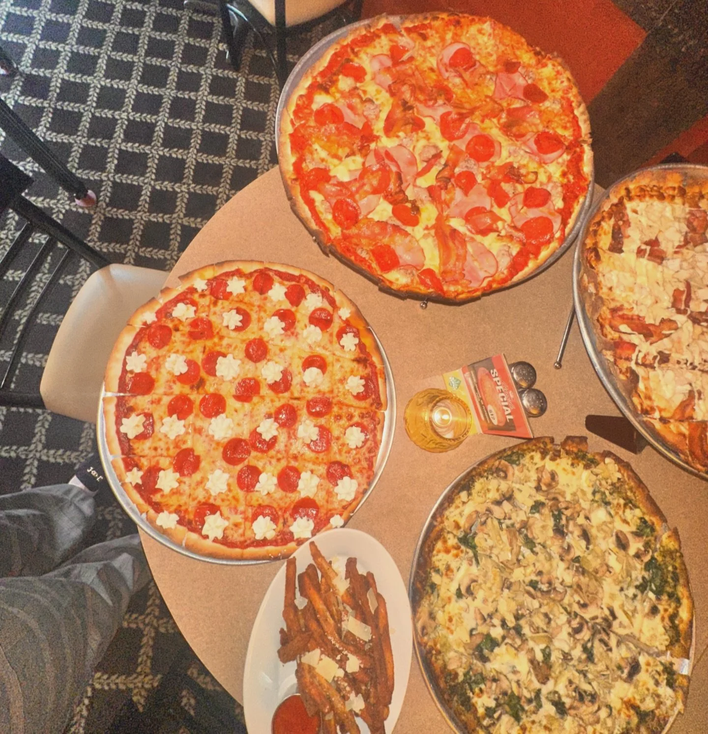 A full table and an even fuller heart ❤️
Nothing beats gathering around a spread of our favorite pies&mdash;plus a mountain of crispy eggplant fries&mdash;to share with the people who make every bite better. 🍕✨
From our kitchen to your table, thanks