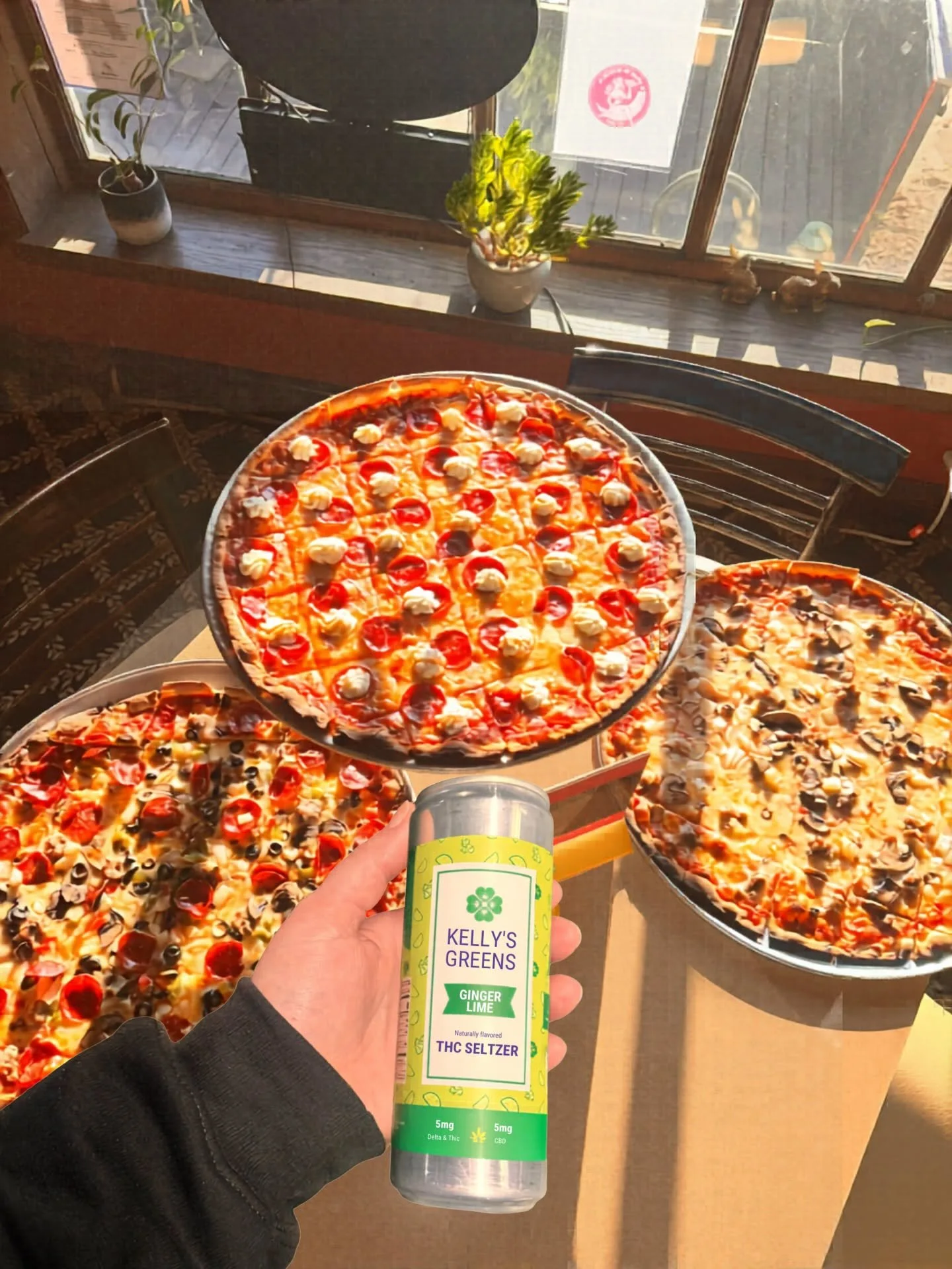 Happy 4/20 🌿🍕

At Lisa&rsquo;s Pizza, we&rsquo;re all about good vibes, great slices, and something a little extra to sip on. Today, we&rsquo;re highlighting our THC seltzers from Kelly&rsquo;s Greens out of Wauwatosa! A refreshing way to kick back