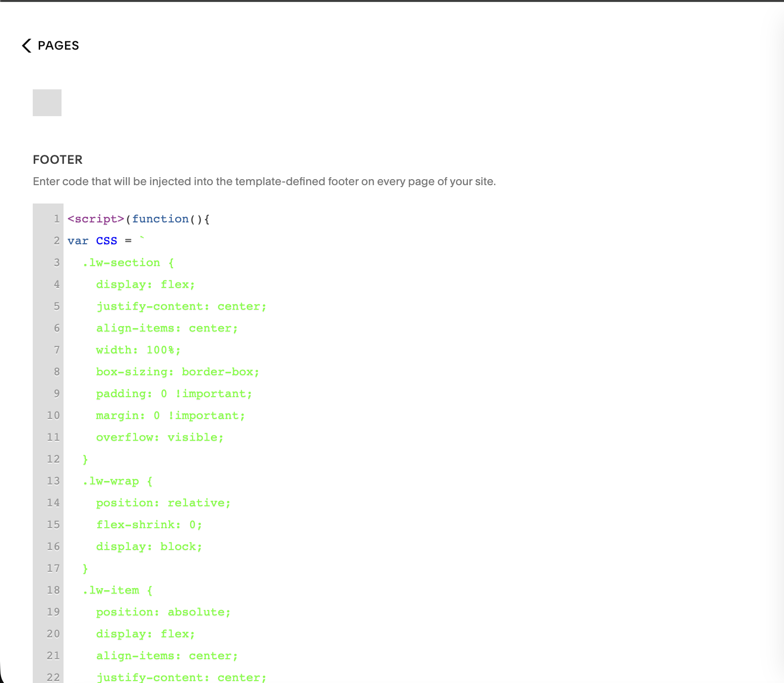 Infinite scrolling logo carousel working on a Squarespace website with continuous animation
