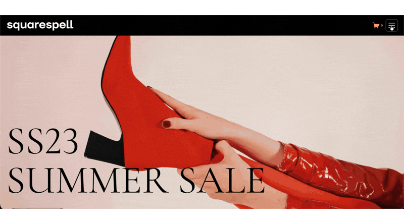 Squarespace hamburger menu plugin automatically adapting colors from dark to light to colored site themes