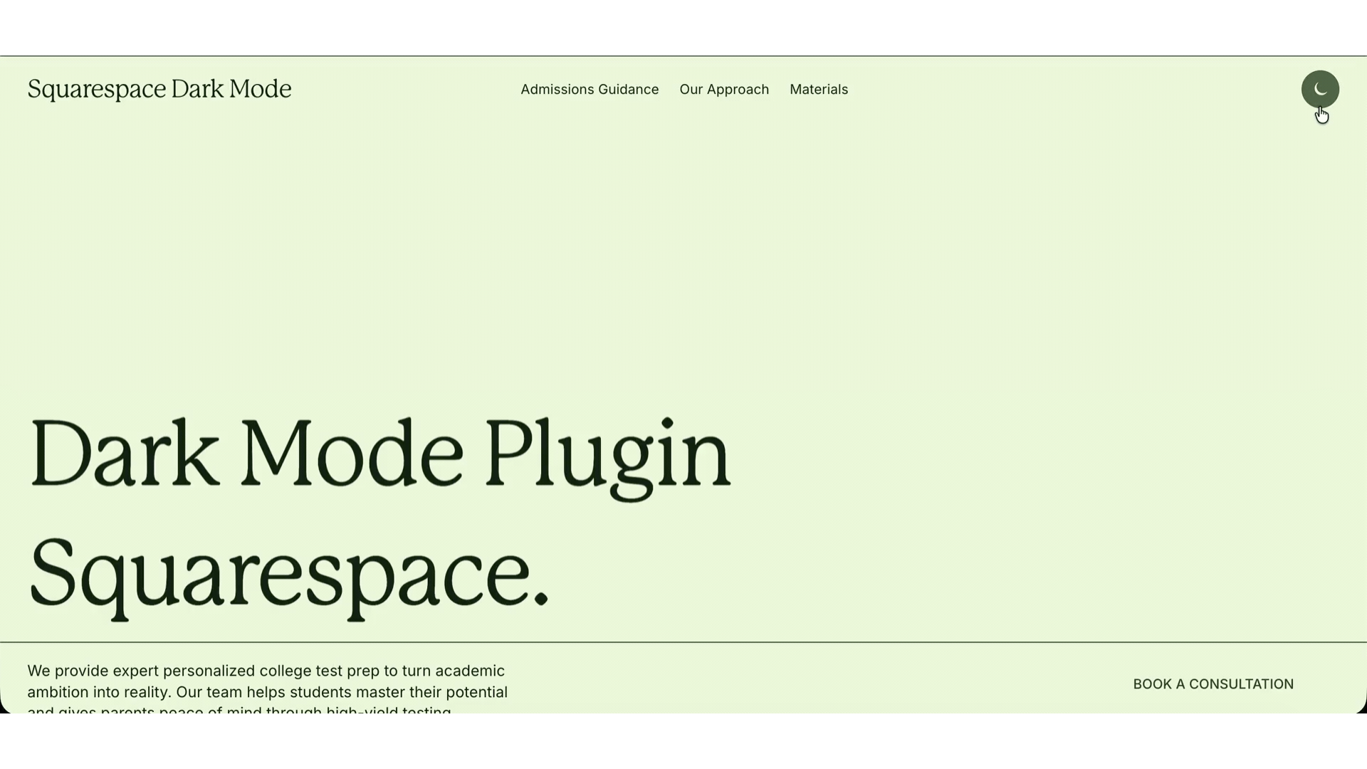 Squarespace Dark Mode Plugin | Light/Dark Toggle, No Code