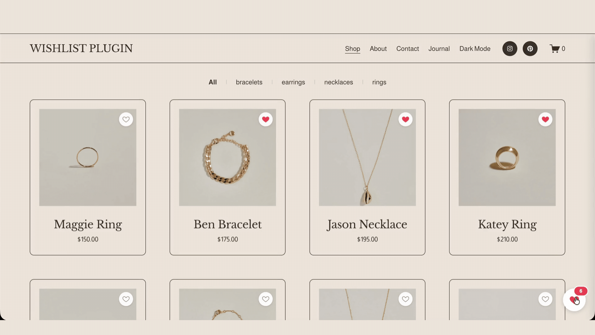 Wishlist Shop Plugin for Squarespace