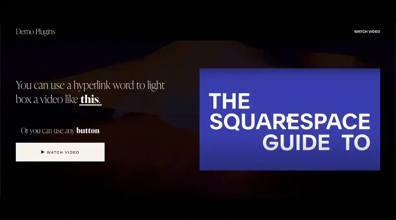 Video Lightbox Squarespace Plugin (YouTube & Vimeo)