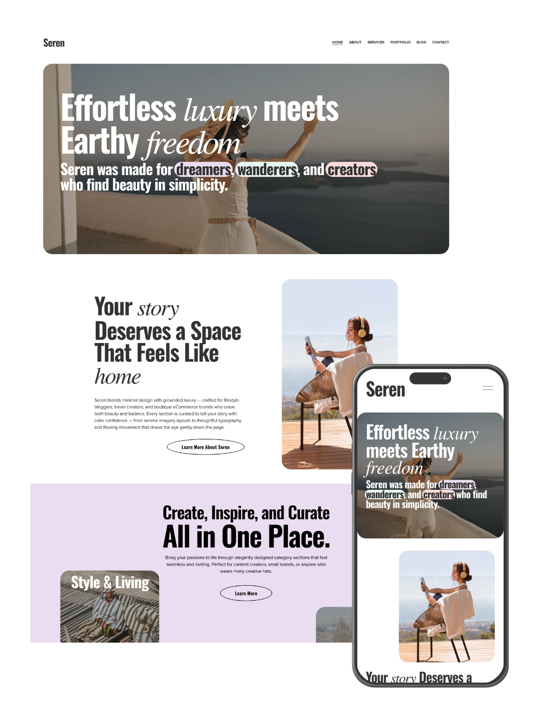 Seren - Squarespace Template 7.1 Fluid Engine