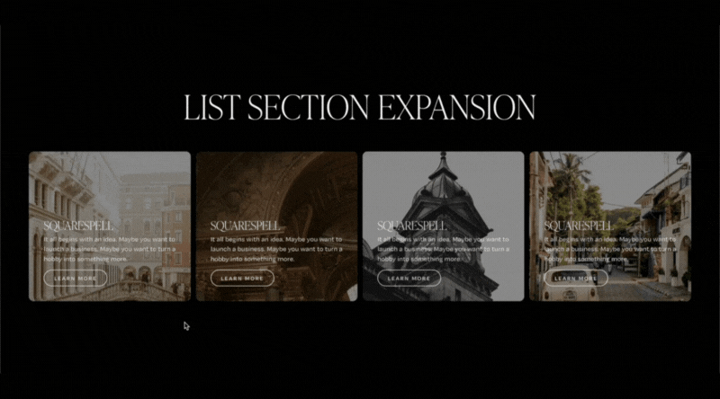 List Section Expansion Squarespace Plugin