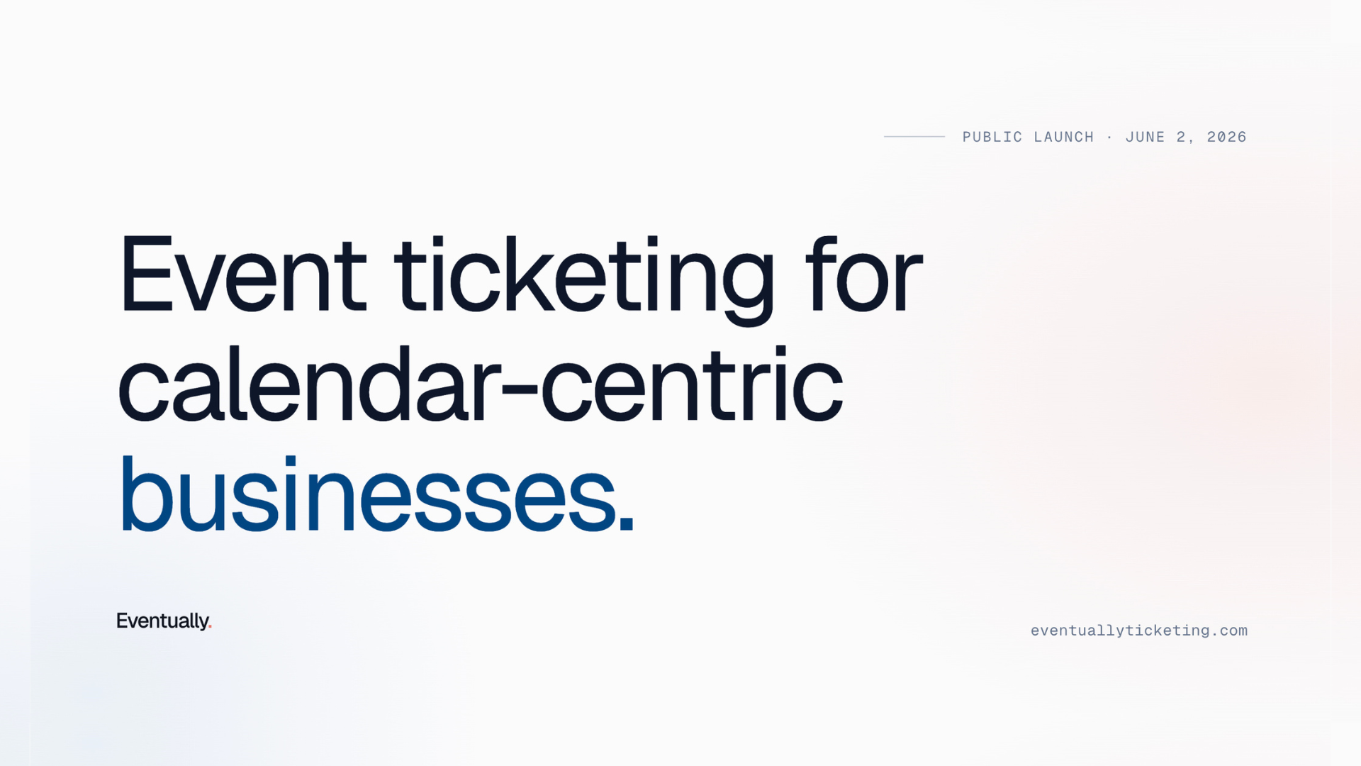 Eventually: native event ticketing for Squarespace Commerce.