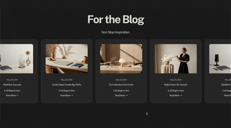 Summery block infinite scroll squarespace.gif