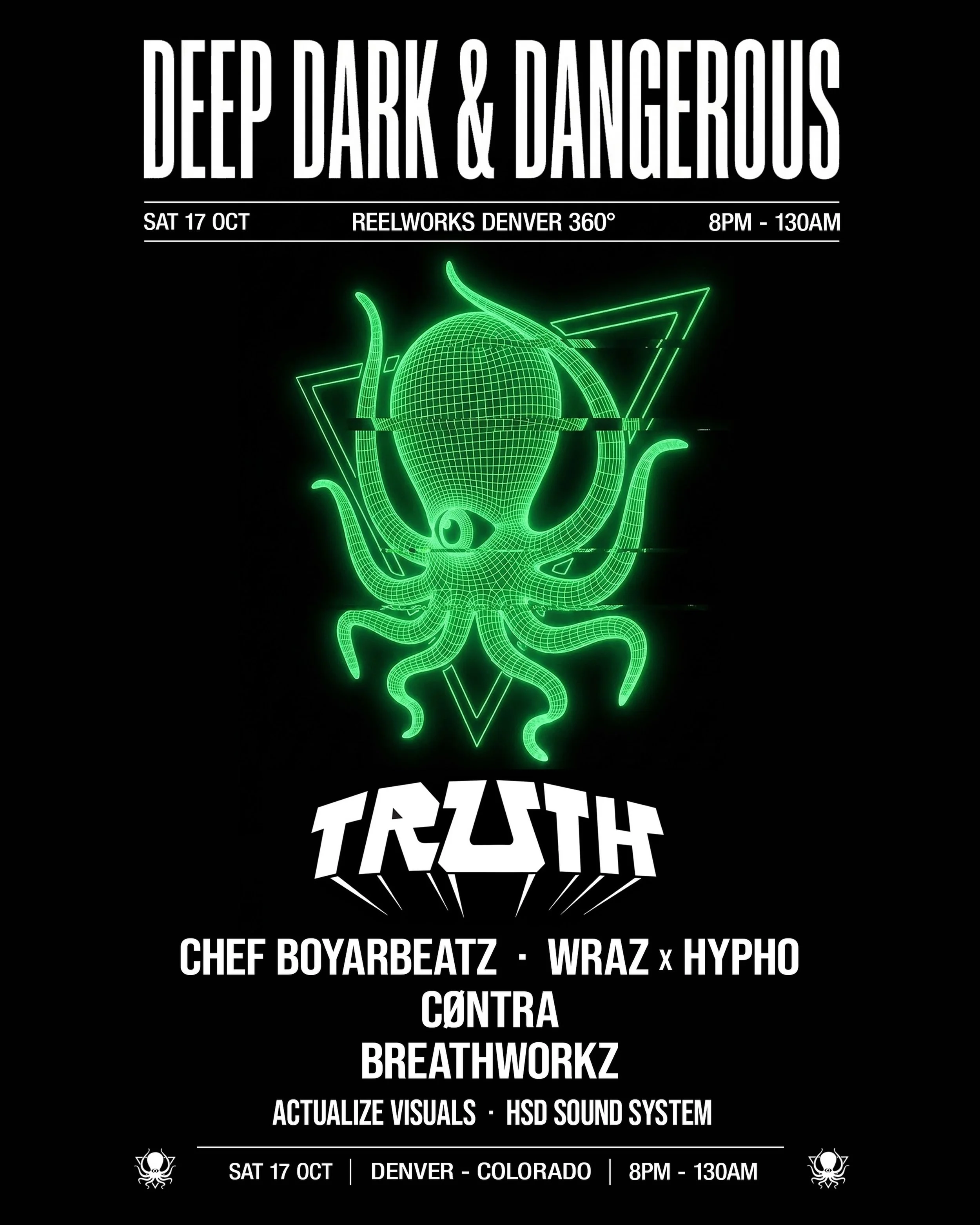 Denver! We&rsquo;ve been cooking up something special for you. We&rsquo;ve always wanted to play an intimate 360 setup, big sound system, dark lighting &amp; production, and do it with our friends from the label. 

This time we&rsquo;re headed to Ree