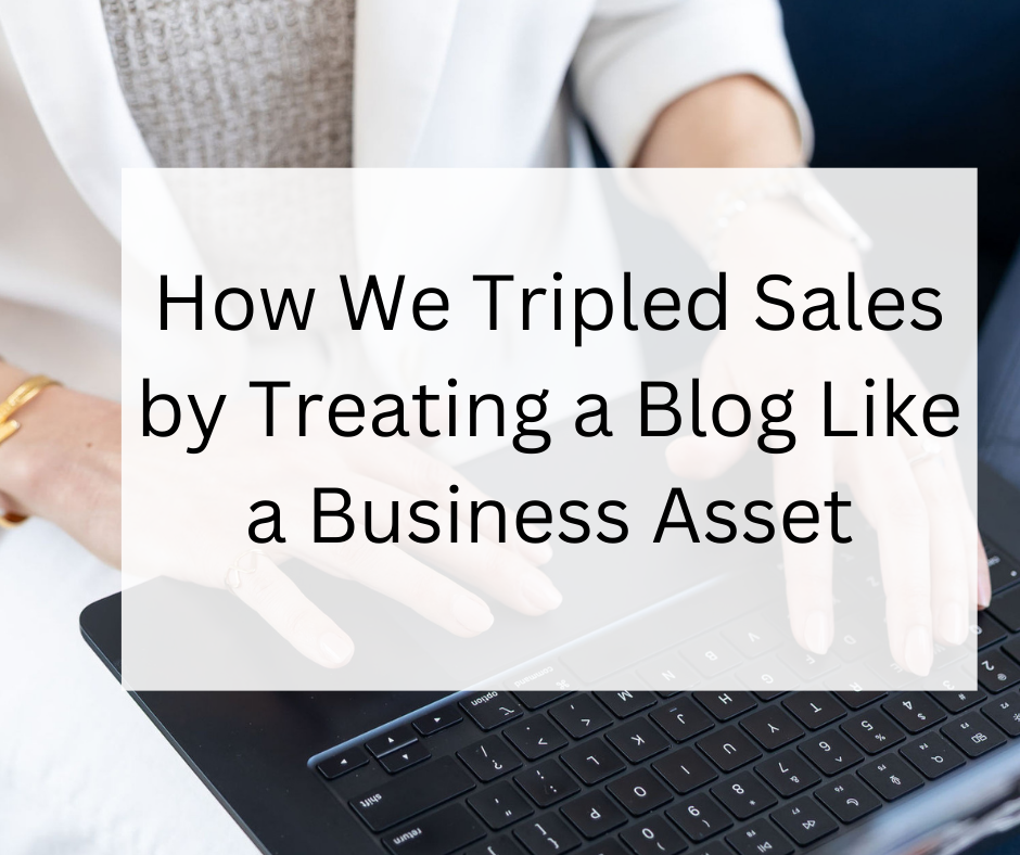How We Tripled Sales by Treating a Blog Like a Business Asset