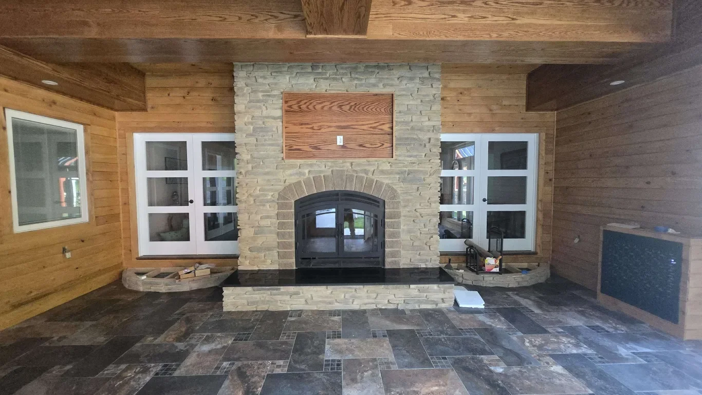 Fireplace and Bulkhead