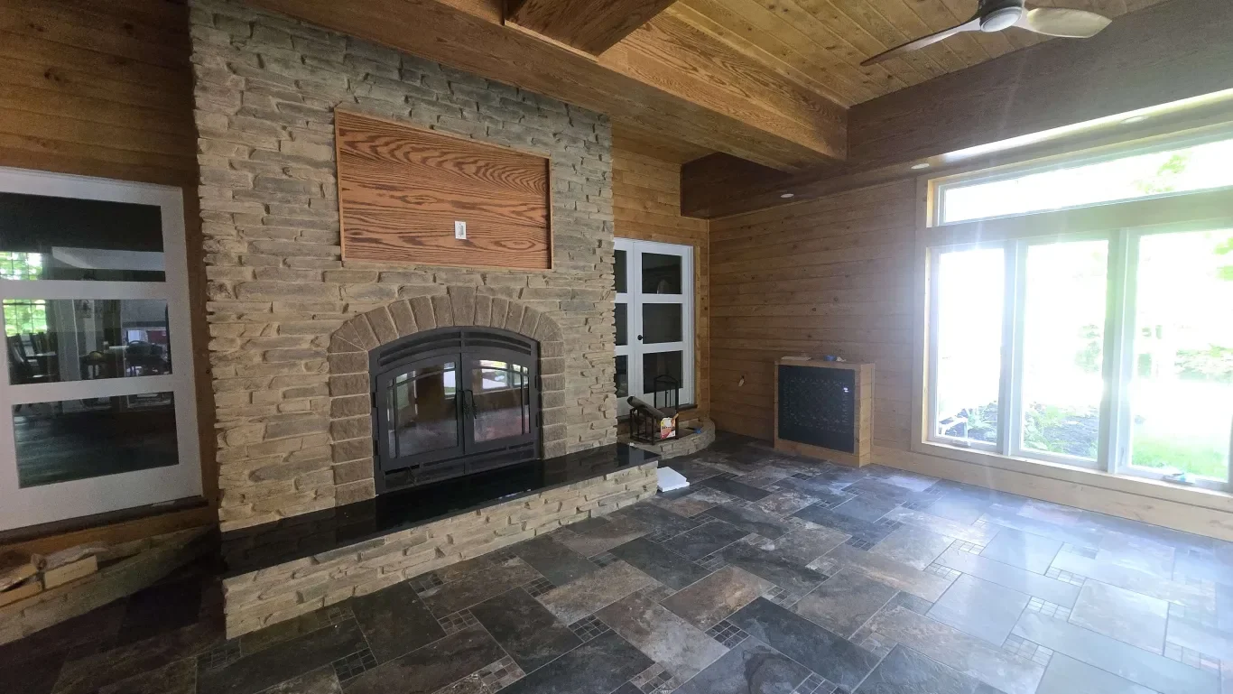 Fireplace and Bulkhead