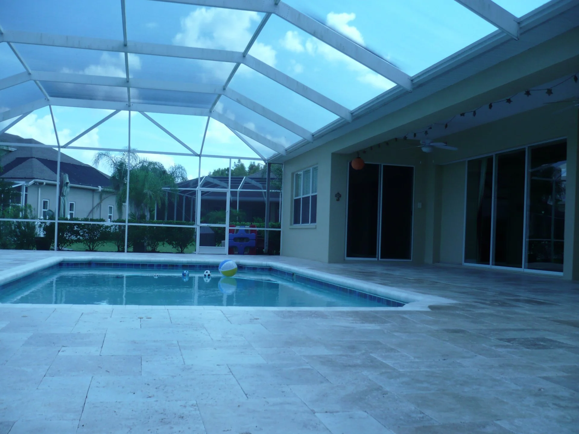 Coping and Travertine Tile Install