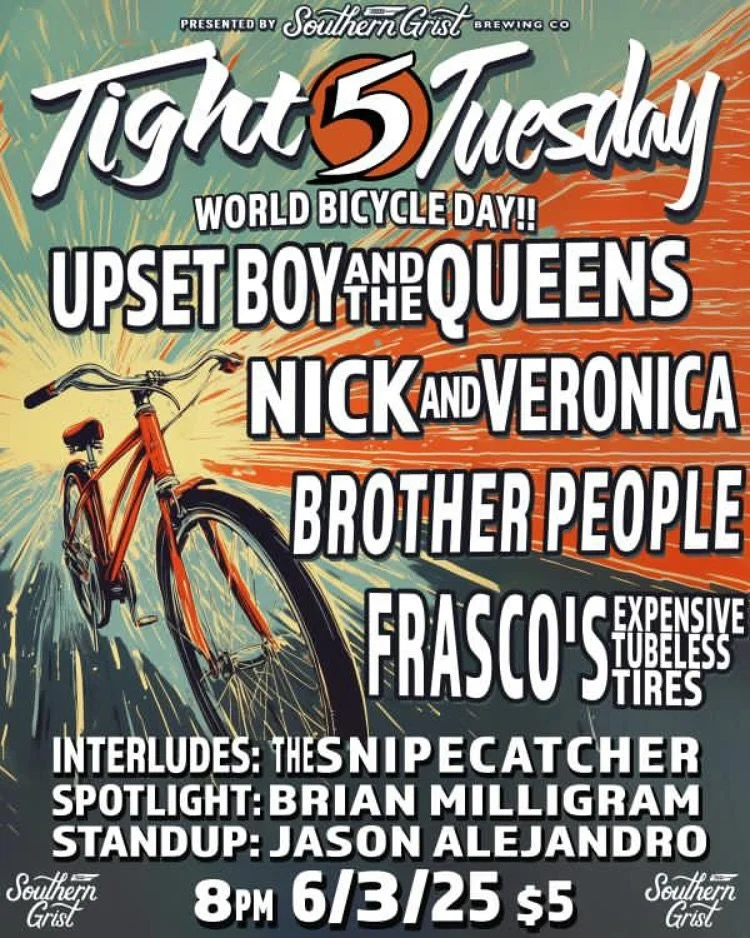 Nashville! See you tonight at @the5spotnashville doors at 8pm - music at 8:30pm