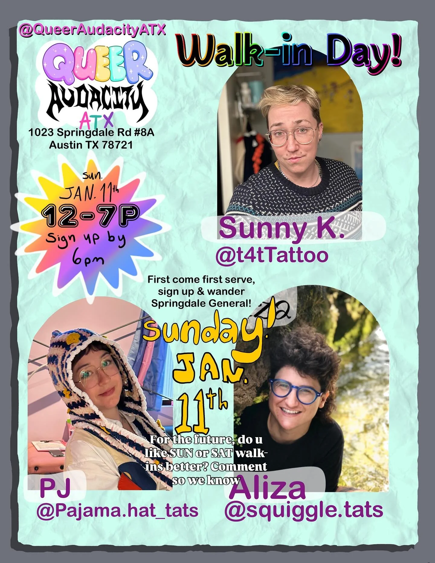 Due to holidays it&rsquo;s been a few Sunday walk in days! (Did u know there&rsquo;s a Sunday farmers market @springdalegeneral ??)
 💖Leave us a comment so we know which you like better! 
🗓️First Saturdays or 
🗓️second Sundays? 
Also 👀 that Frida