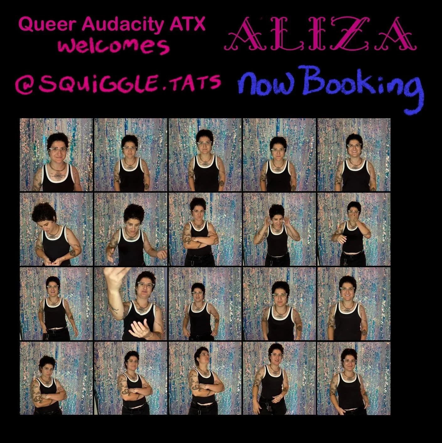 IT JUST KEEPS GETTING GAYER IN HERE @squiggle.tats welcome to the team! Y&rsquo;all check them out! Currently booking for Thursdays and Sundays! 🌈 BOOKS OPEN! just DM #queertattooartist #trabstattooartist #atx #austintattooartist