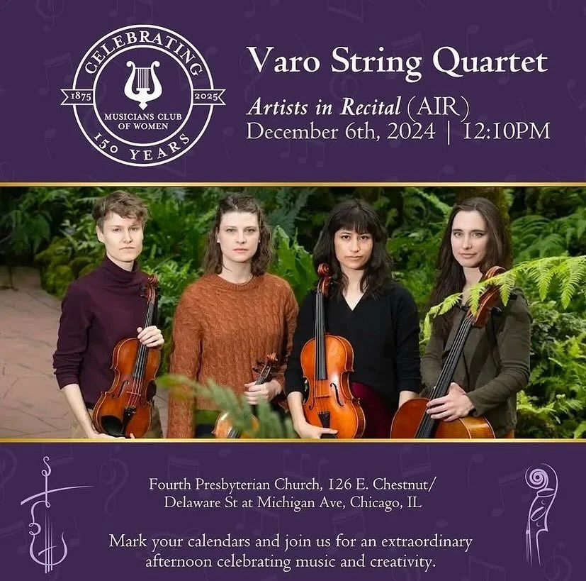 Need a little lunchtime concert break to recover from the first week of December? We sure do &mdash; please join us at @fourthchurch this Friday for our debut Musicians Club of Women Artist in Recital performance featuring works by Our Girl Grażyna B