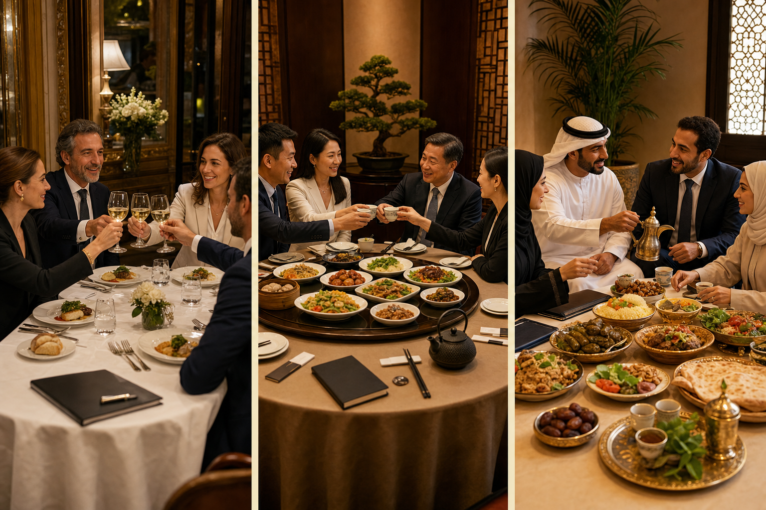 Business Dinners: Key Etiquette Practices in France, China, and the Arab World
