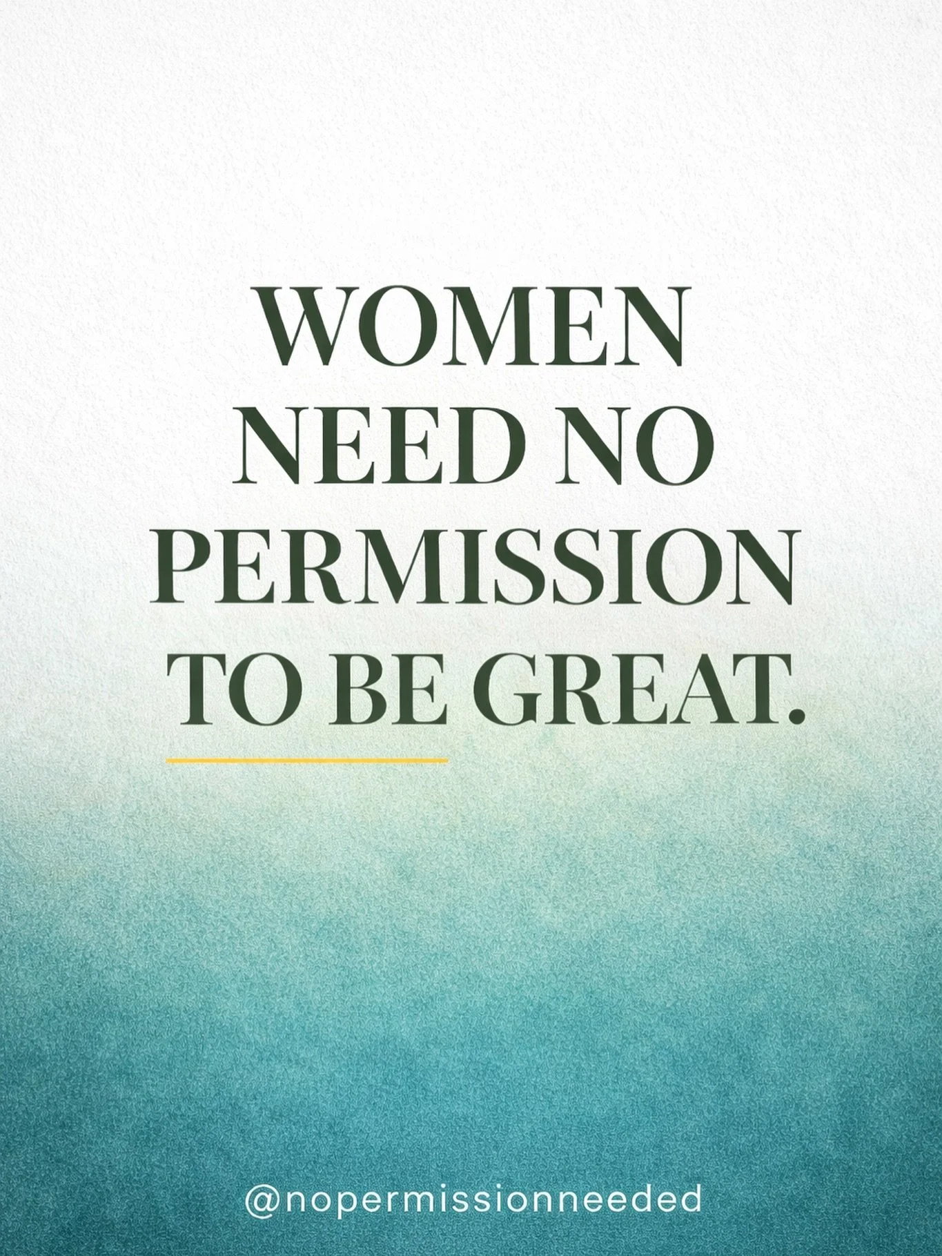 Women need no permission to be great.

We are living in a time where people who are not women try to tell us how to be women &mdash; how to move, how to lead, how visible we should be, and which rooms we &ldquo;belong&rdquo; in.

Our place is breakin