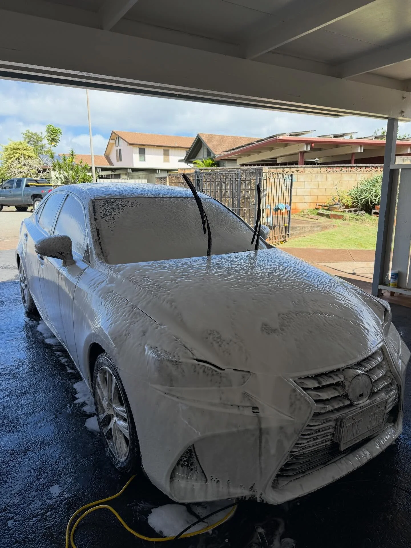 This client received our Wash, Clay &amp; Wax service for their Lexus, giving the paint months of protection just in time for summer. Visit our website or send us a DM for service details and to book your appointment! 

#oahu #urislanddetailer #lexus