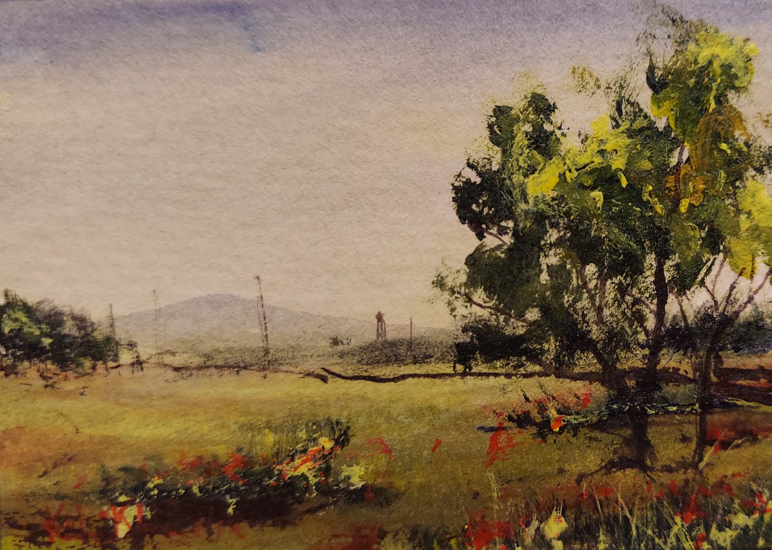 "Spring Prairie" - Original Acrylic ACEO