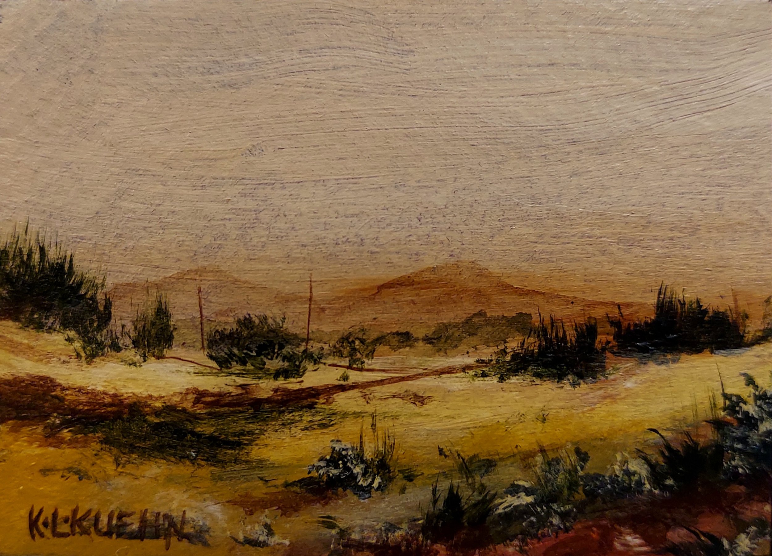 "Autumn Prairie" - Original Acrylic ACEO