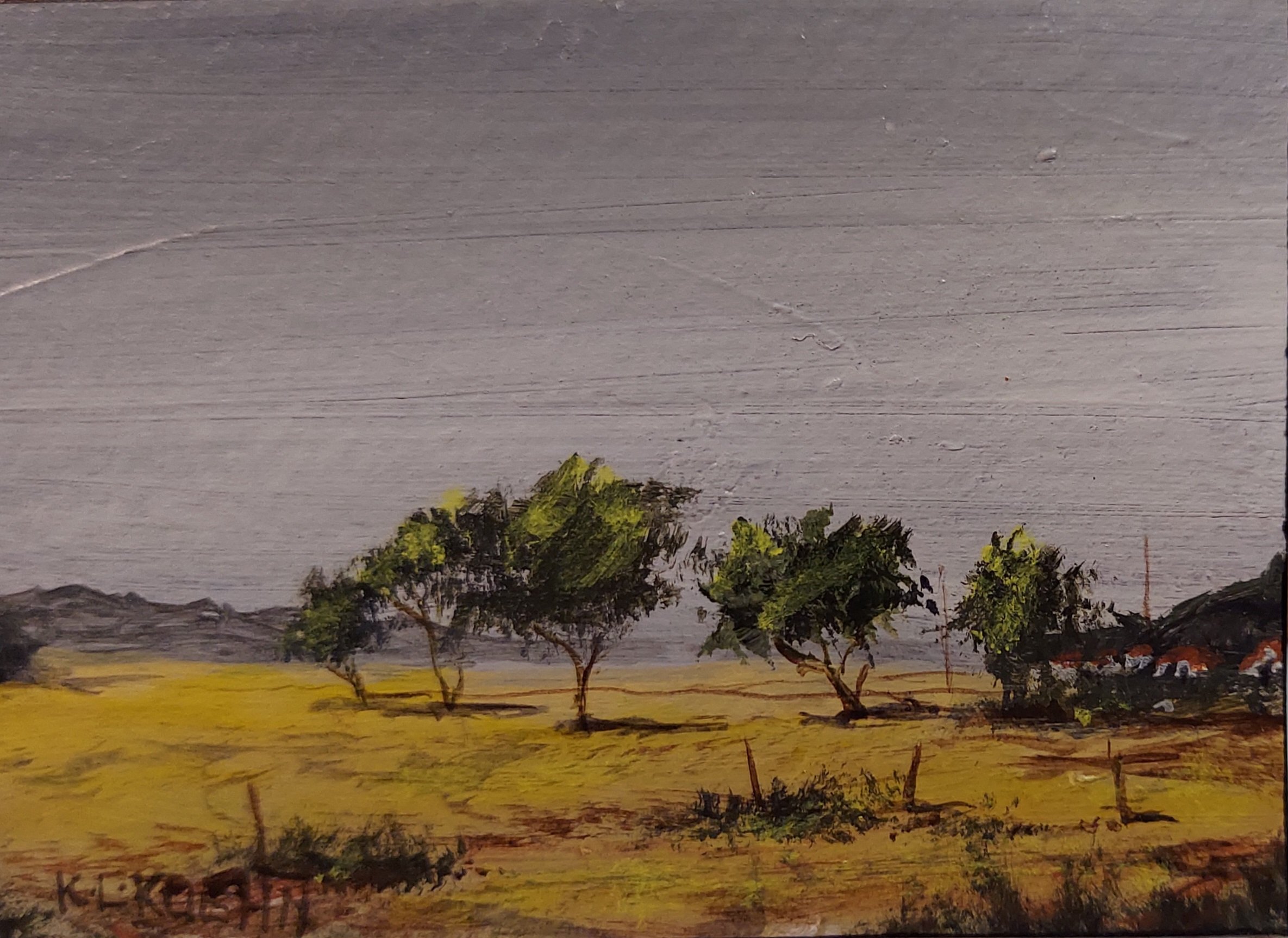 "Winter Prairie" - Original Acrylic ACEO