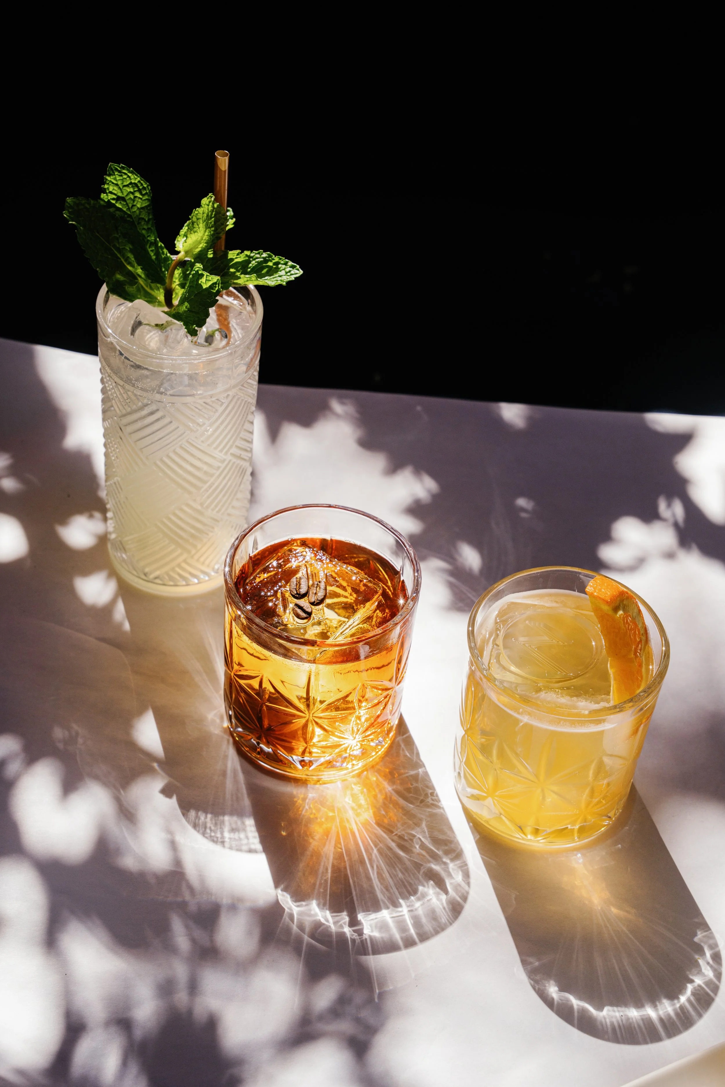 A selection of summer cocktails for the Zigzag Aspen drinks program