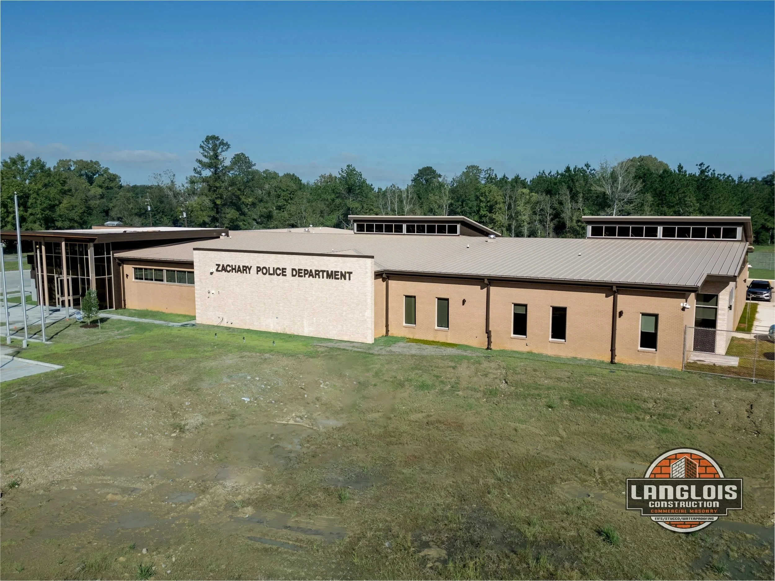 Zachary Police Department and Training Center, completed masonry exterior