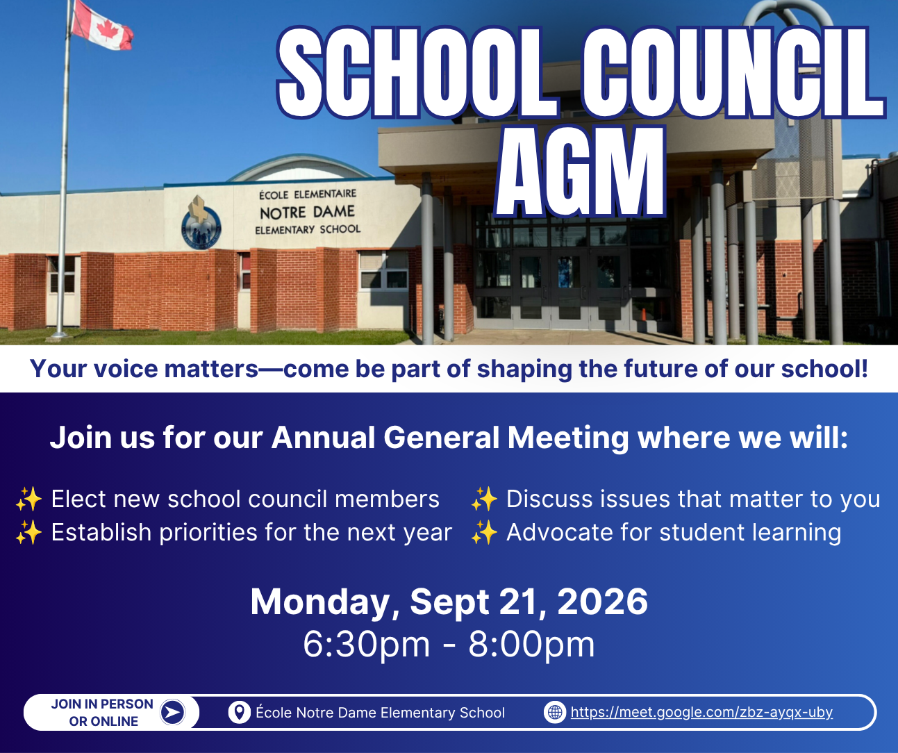 School Council Meeting - Annual General Meeting (AGM)