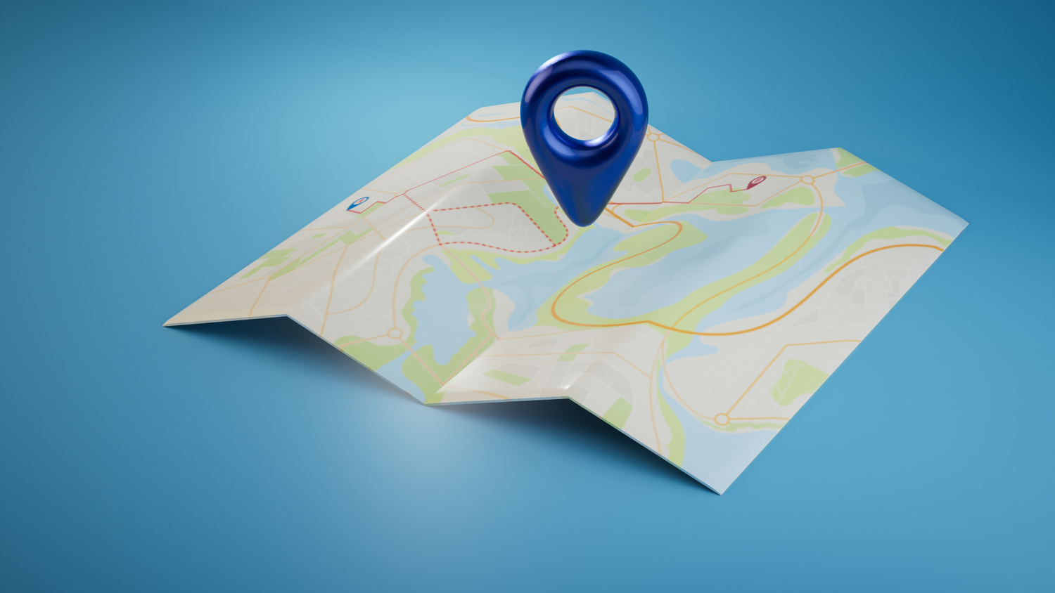 Map with location pin