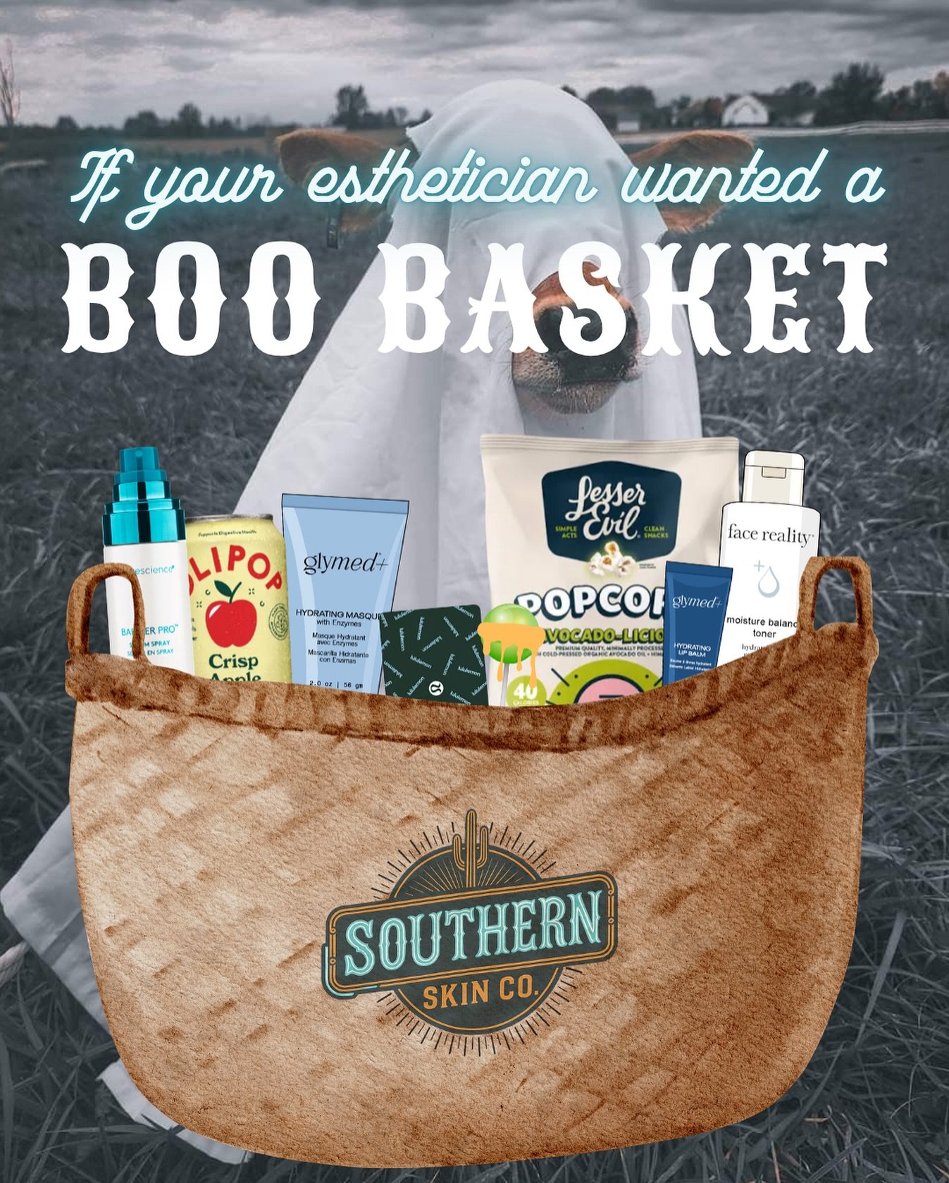 Finally, a boo basket that I can reccommend🎃👻✨

A BOOTIFUL ARRAY OF SNACKS, SKINCARE &amp; SHOPPING 😏

Good News!!! 📰 Shop all the skincare at southernskinco.com 🔗 
#boobasket #boobasketideas #bootiful #localesthetician