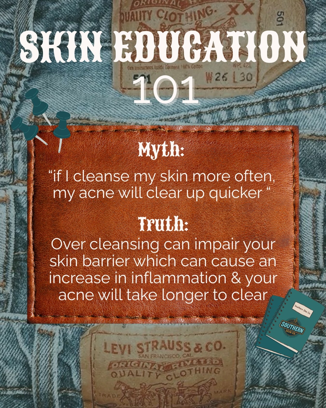 Cleansing more &ne; Clearer skin📓🫧✨

How over cleansing affects acne:❌

🚨 More oil production: skin overcompensates when it&rsquo;s stripped

🚨 More inflammation: inflamed skin = longer-lasting breakouts

🚨 Slower healing: pimples take longer to