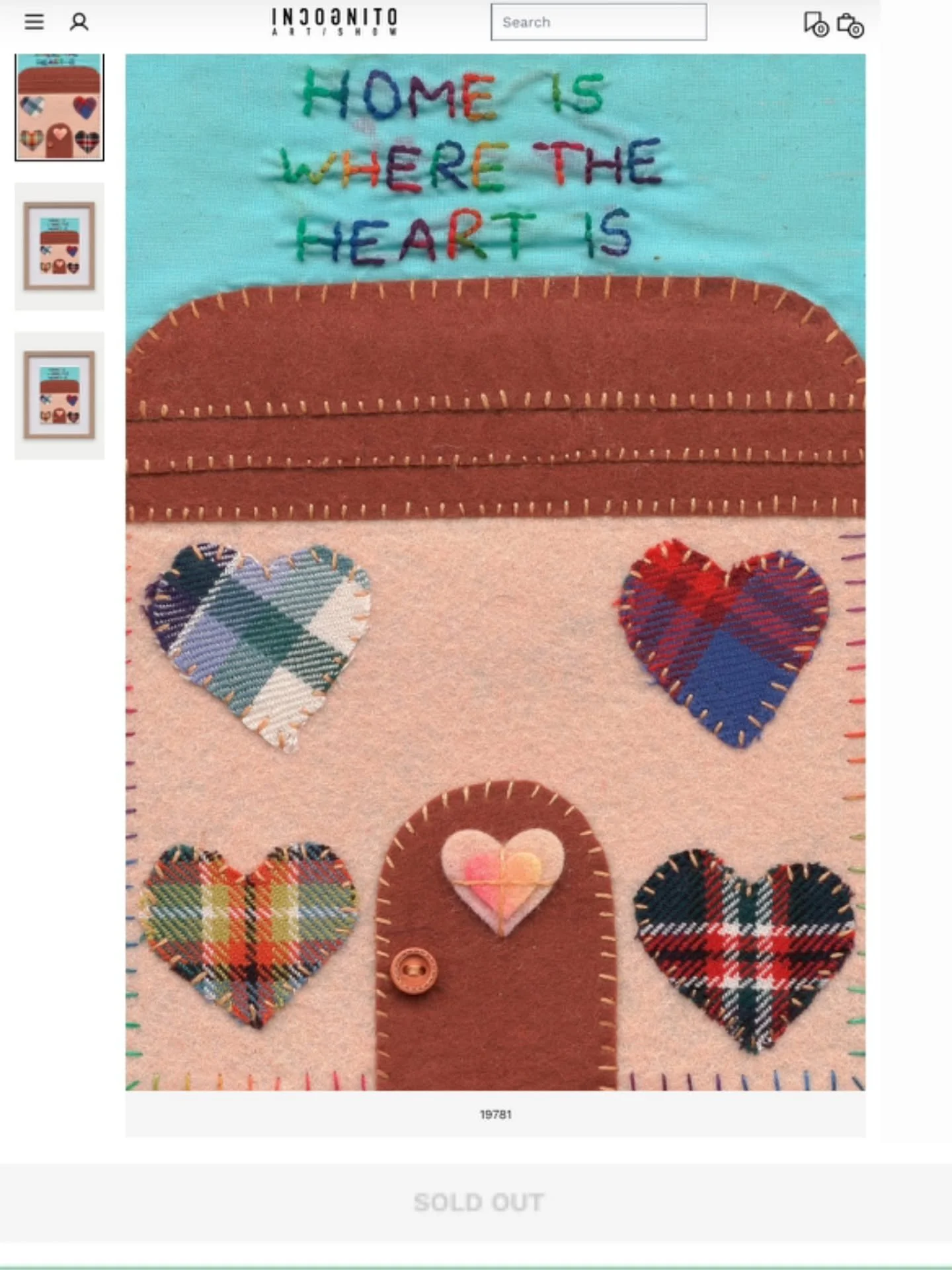 It's been another rollercoaster week in the Land of Jaunty Gill, but it's ending on a high 😃

I can finally share the piece I submitted to the @incognitoartshow earlier this year -
Home Is Where The HeArt Is 💚

And the reason I can reveal it?
Someo