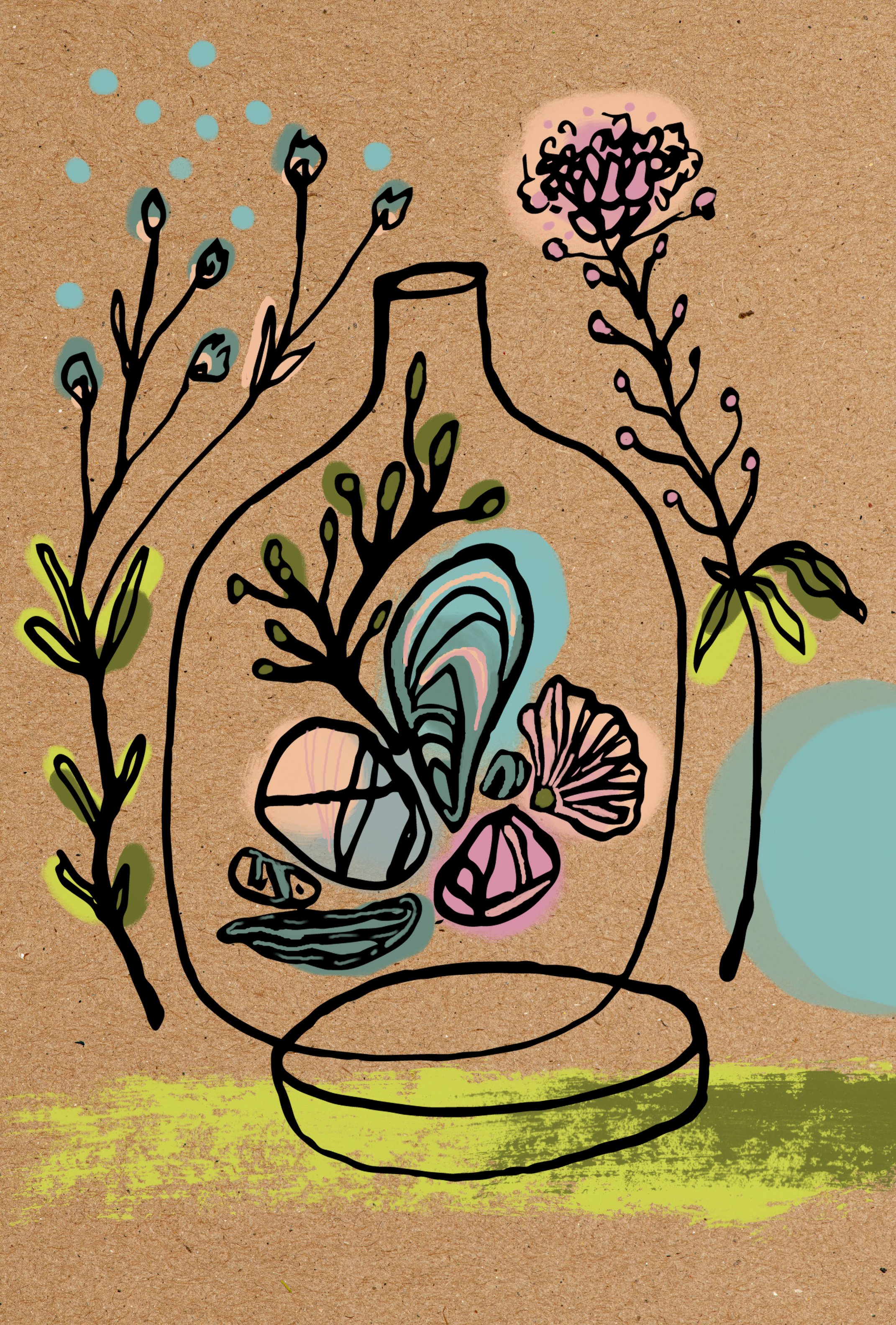 Greeting card "Ocean Pot"