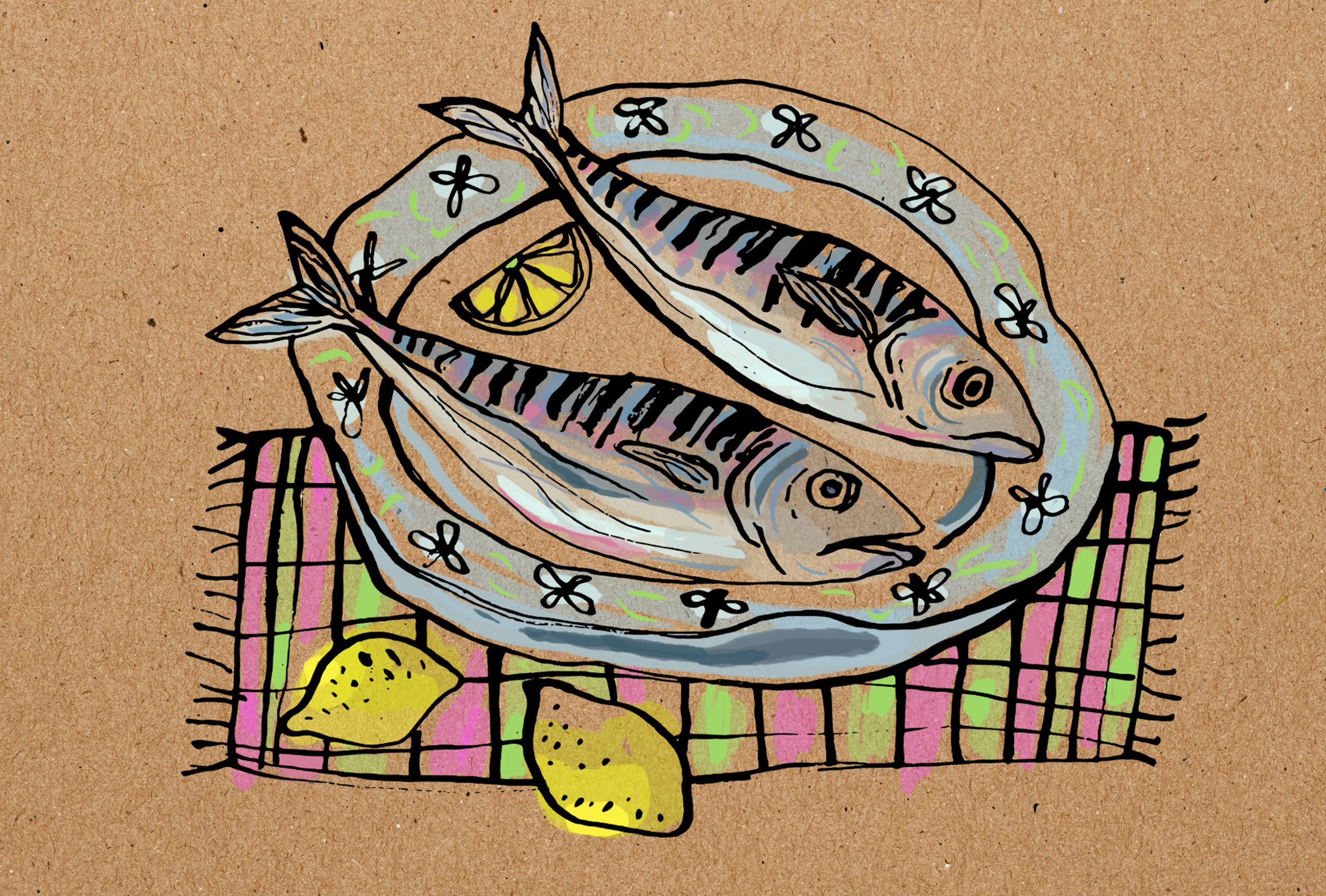 Greeting card "Catch of the day"