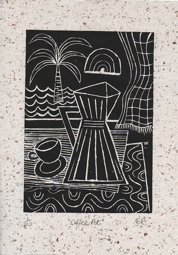 "Coffe pot" Original artwork unframed