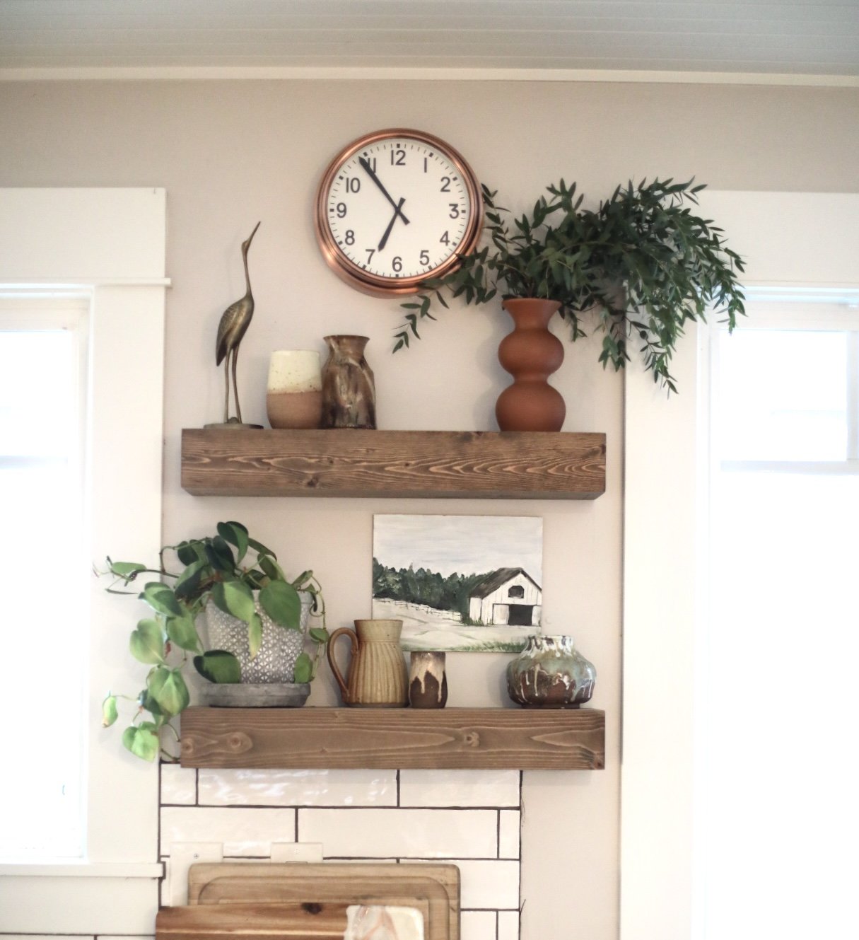 interior design, kitchen remodel, open shelving