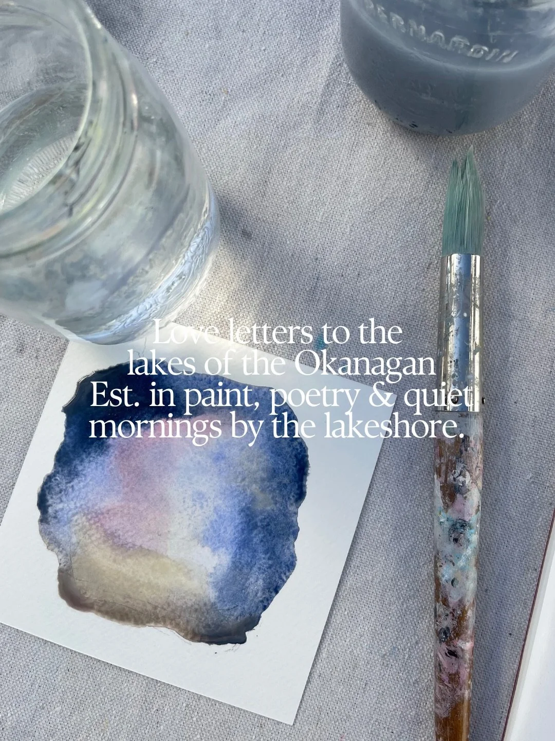 WELCOME. I&rsquo;m Cathy, and I paint the feeling of lake life here in the Southern Okanagan, soft horizons, translucent shores, and quiet mornings by the water. I created Lady of the Lakes for women who carry the lakes and love in their hearts, who 