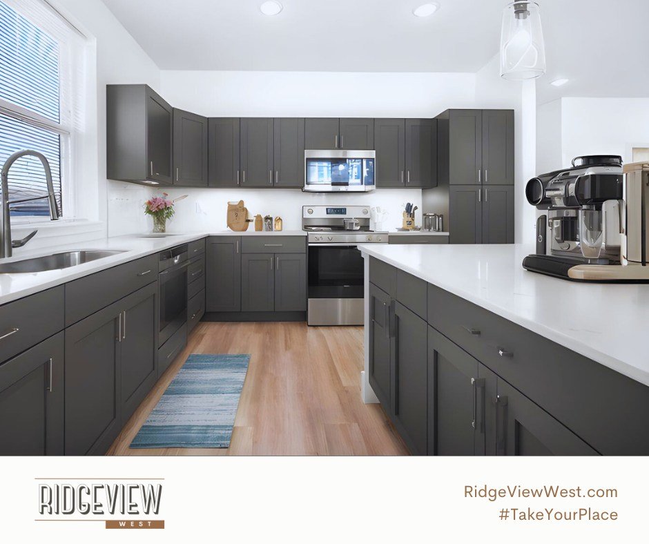 Quartz countertops, stainless appliances, sleek cabinets&mdash;If you're into that kind of thing (we are), your future kitchen is calling. 🔥

#KitchenGoals #ModernFinishes #RidgeViewWest #LuxuryLiving