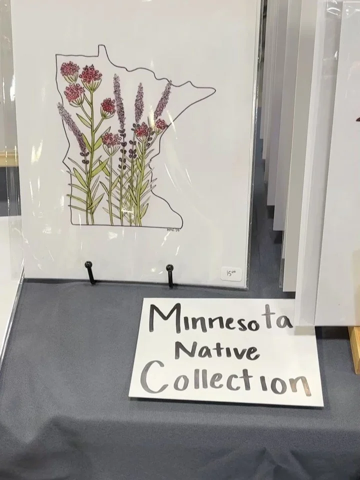 These watercolors are catching people&rsquo;s eyes at the Minneapolis Home + Garden Show. 

@bloombymcart made a MN Native collection that we are featuring at the @sassydaffodil booth #2957 along with some additional beauties. If you can&rsquo;t make