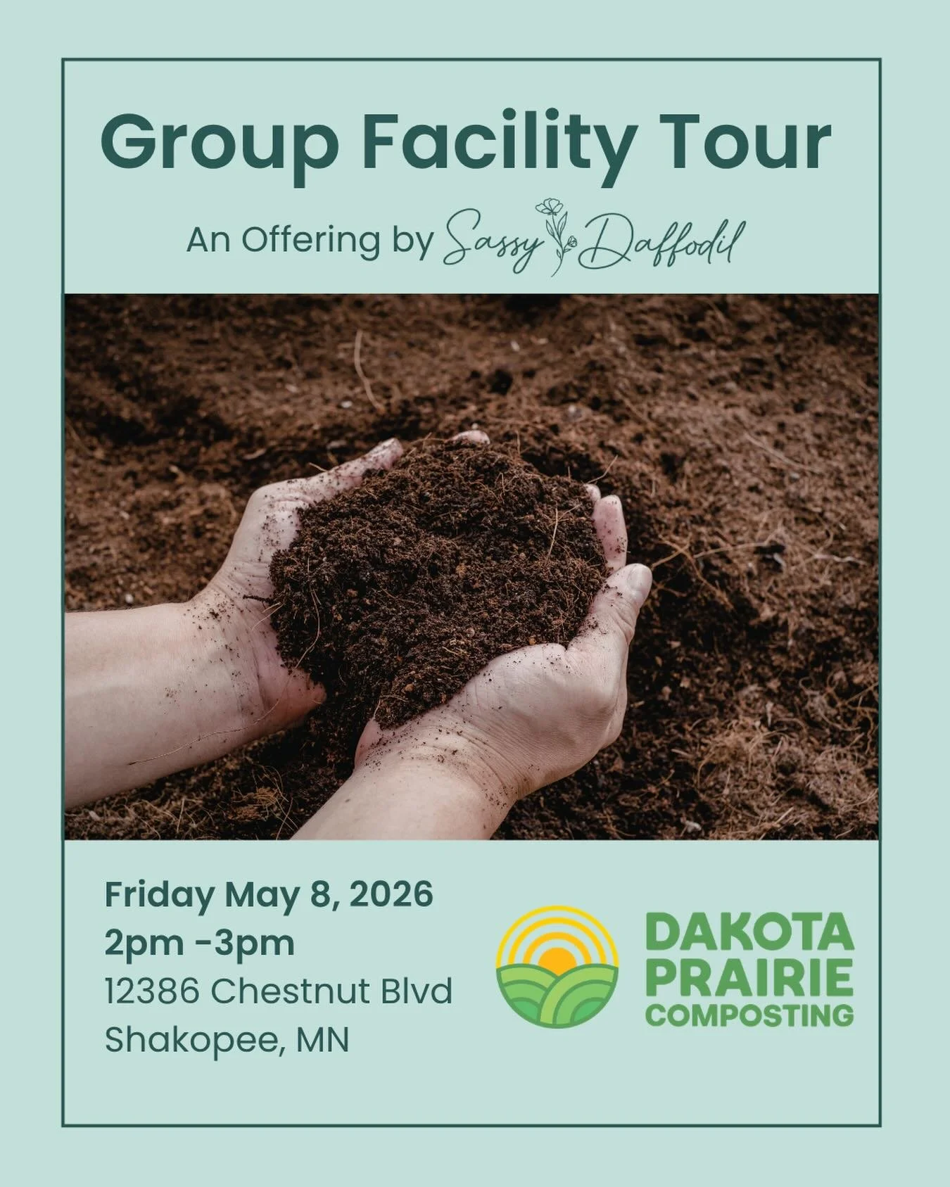 Join us for a Free group tour of the @dakotaprairiecomposting facilities. All gardeners and beginners are welcome to learn more about quality compost supply in MN. 

The number one &ldquo;tip&rdquo; I give people asking what they should do in their g